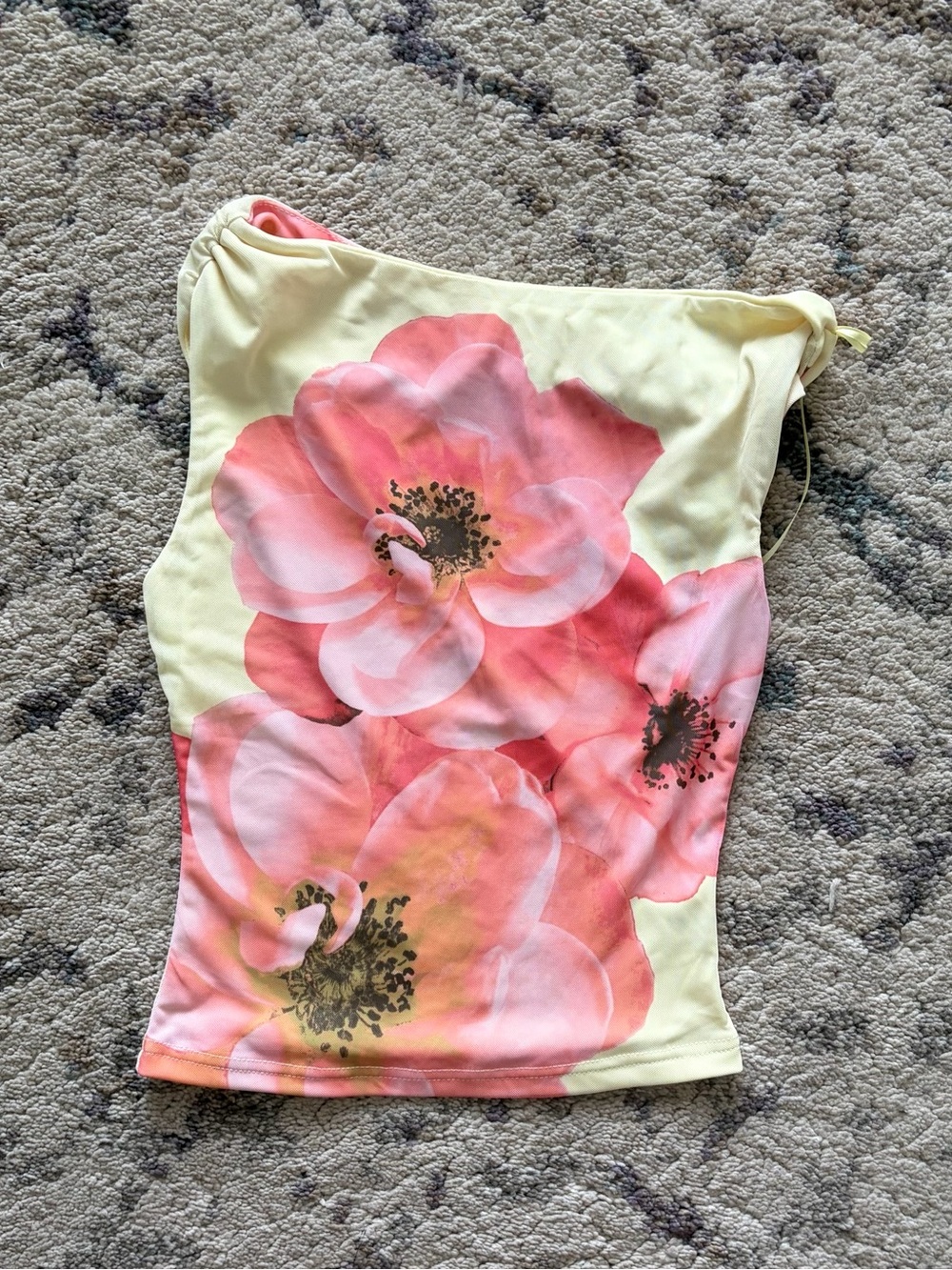 3/$25!!! Floral Thirty Thirty Twist Shoulder Top